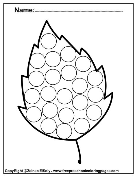 Fall Do A Dot Printables Free