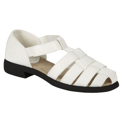 Basic Editions Women's Fisherman Sandal Deonna Wide Width - White