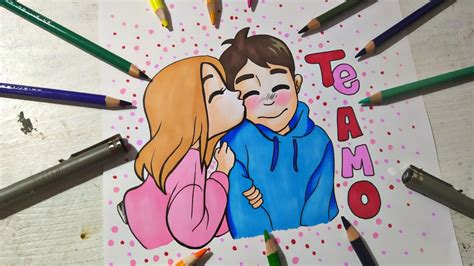 DIBUJANDO A UNA PAREJA DE ENAMORADOS - DIBUJOS DE AMOR ♥️♥️ - YouTube