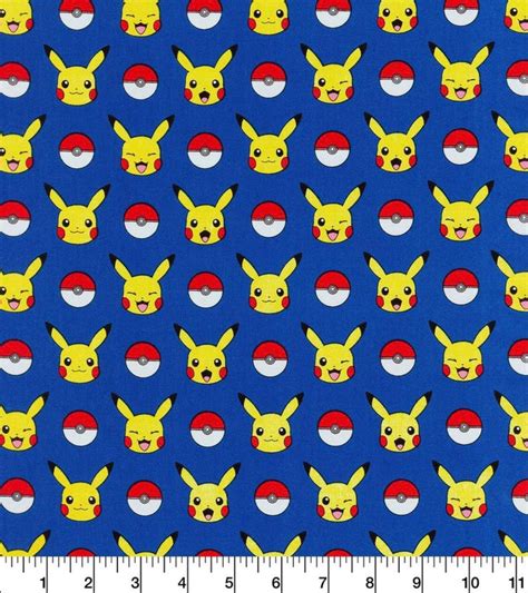 Pokémon Cotton Fabric | Etsy