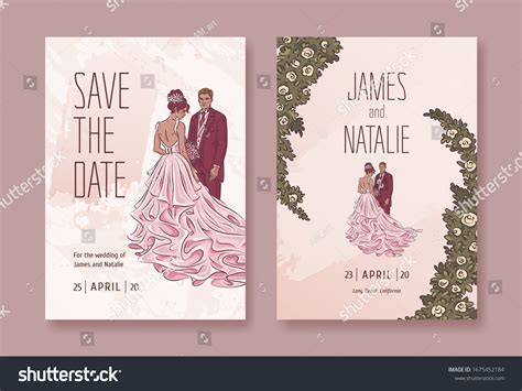 Wedding Invitation Card Design Template Cute Stock Vector (Royalty Free) 1675452184 | Shutterstock