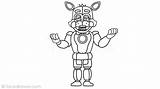 Funtime Foxy  Free Coloring Pages sketch template