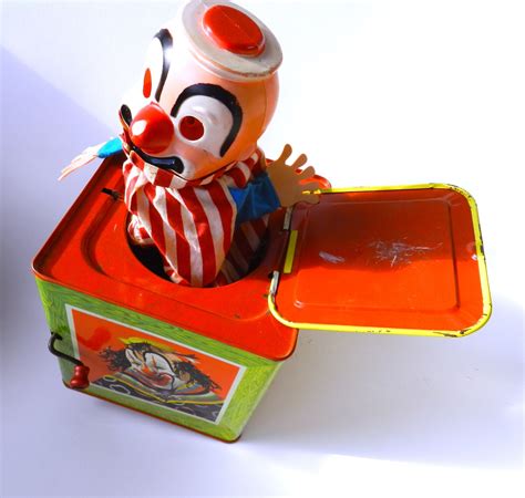 Vintage Clown // Clown Jack in the Box // Scary Clown Toy