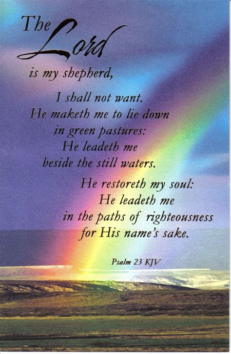 The Lord is my shepherd . . . | Psalm 23 kjv, Psalms, Psalm 23