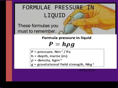 Fizik 3.2 pressure in liquid f4 chapter3