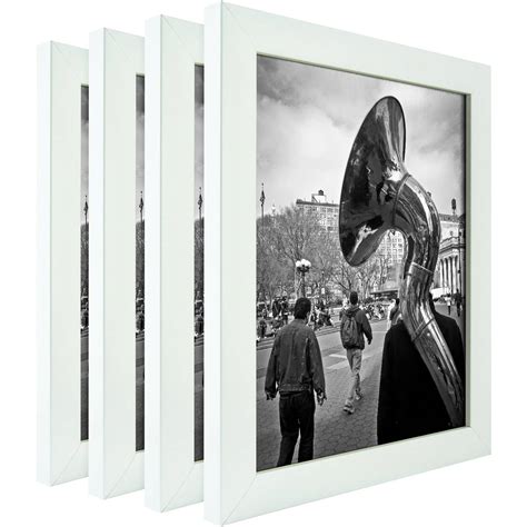 Craig Frames Contemporary White Satin Picture Frame, Set of 4 - Walmart ...