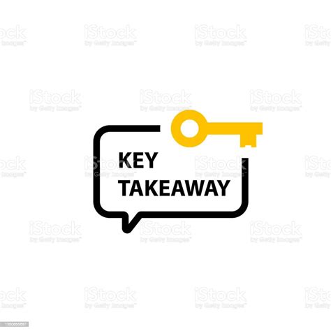 Key Takeaway Speech Bubble Icon Stock Illustration - Download Image Now ...