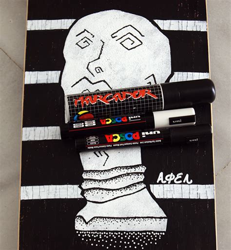 Skateboard & posca on Behance