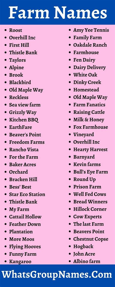 Best Farm Names: 300+ Ranch Name Ideas