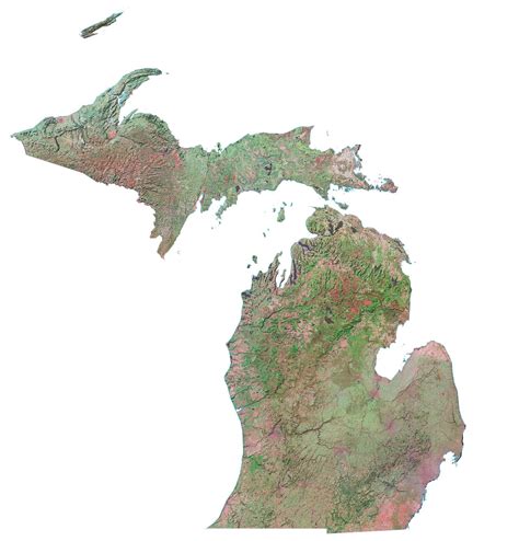 Map of Michigan - Cities and Roads - GIS Geography