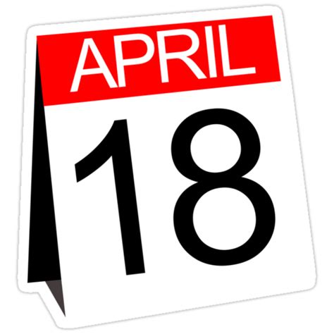 "April 18th" Stickers by Jeff Clark | Redbubble