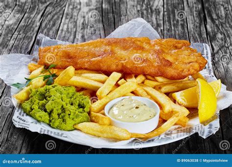 Delicious Crispy Fish and Chips, Close-up Stock Photo - Image of lemon, batter: 89063038