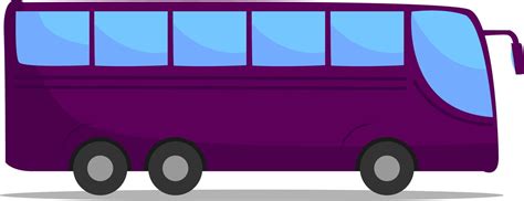 Purple bus, illustration, vector on white background. 13599561 Vector ...