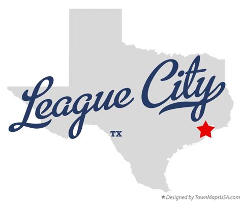 Map of League City, TX, Texas