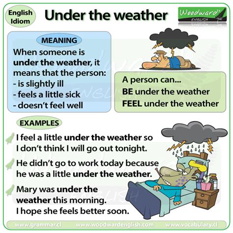 Under the weather – idiom | Woodward English