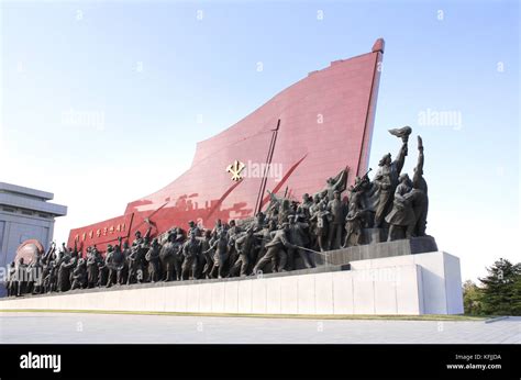 PYONGYANG, NORTH KOREA (DPRK) - SEPTEMBER 14, 2017: Grand Monument ...