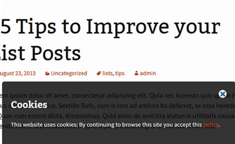 How to Add a Cookies Popup in WordPress