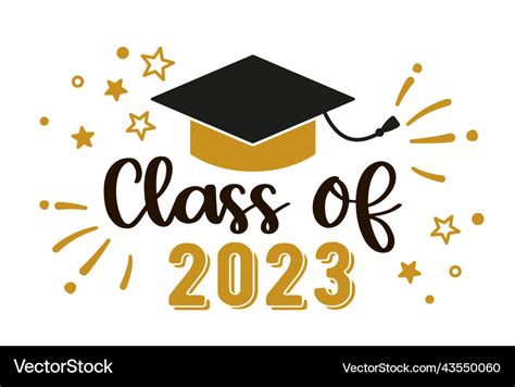 Class of 2023 graduation congratulations Vector Image