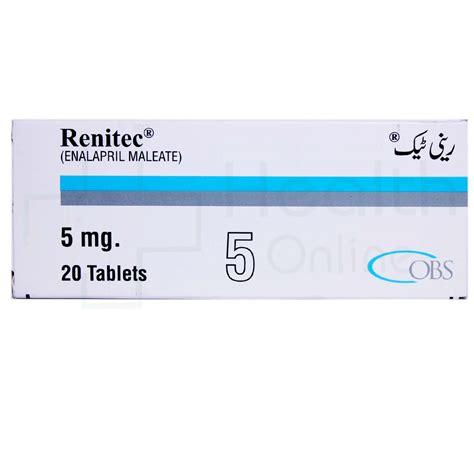 Renitec Tab 5mg 20s Price in Pakistan