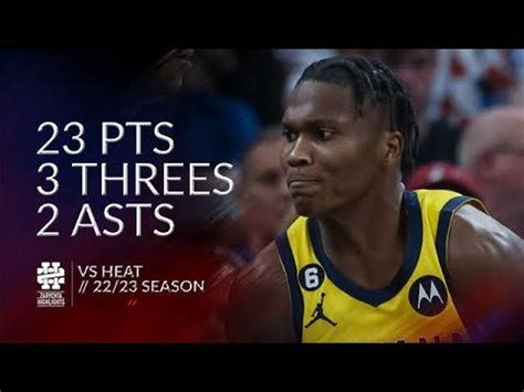 Bennedict Mathurin highlights 23pts vs Heat : r/nba