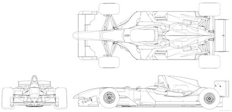 Dallara Ferrari A1 GP Chasis Formula blueprints free - Outlines