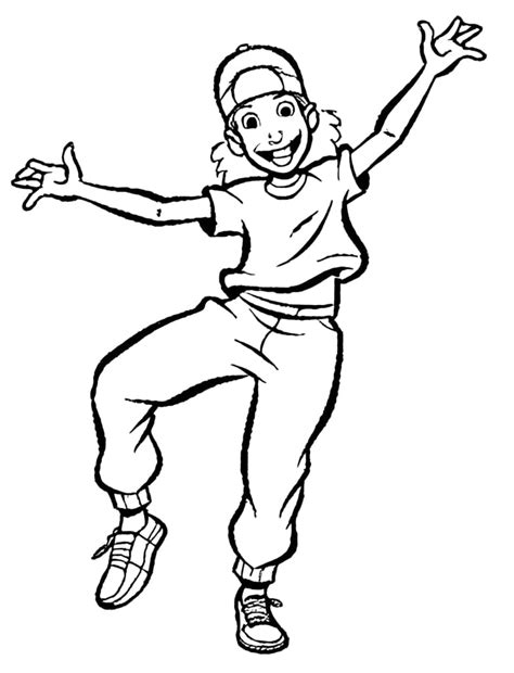 Free Printable Hip Hop Dance coloring page - Download, Print or Color Online for Free