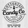 Cottontail Candy Co SVG, Easter Candy Company T-shirt Design SVG Cut Files Digital Download SVG