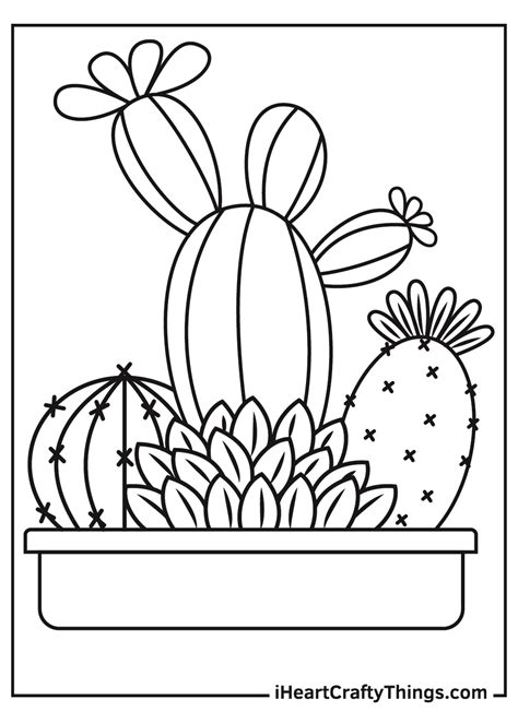 Christmas Cactus Coloring Pages