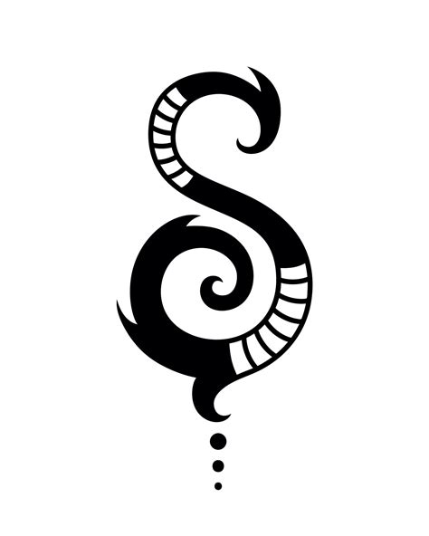 S letter symbol. For logo, tattoo, emblem, monogram, shield. Tribal ...