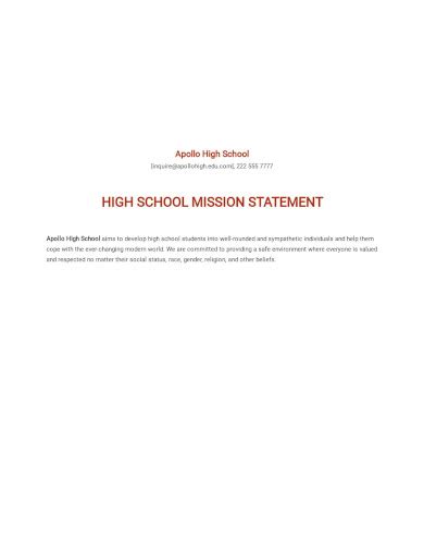 High School Statement - 10+ Examples, Format, How to Make, PDF