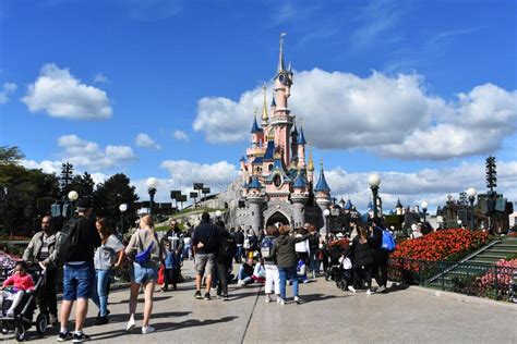 Entertainment Resort, Disneyland Paris in Chessy, France. Editorial Stock Photo - Image of green ...