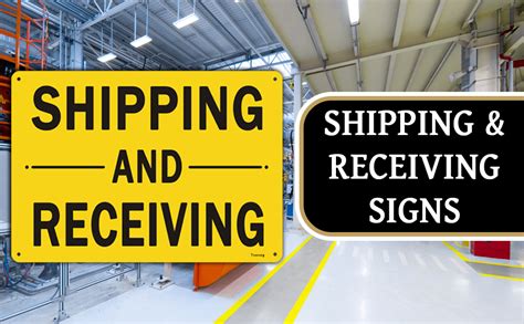 Amazon.com: Shipping and Receiving Signs | 18 x 12 Inches Shipping ...