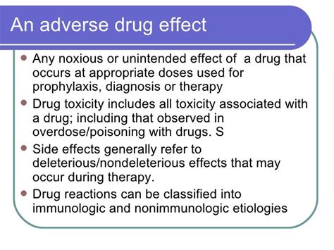 Adverse reaction vs side effect - haccrown