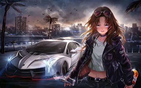 Anime Car Girl Wallpapers - Wallpaper Cave