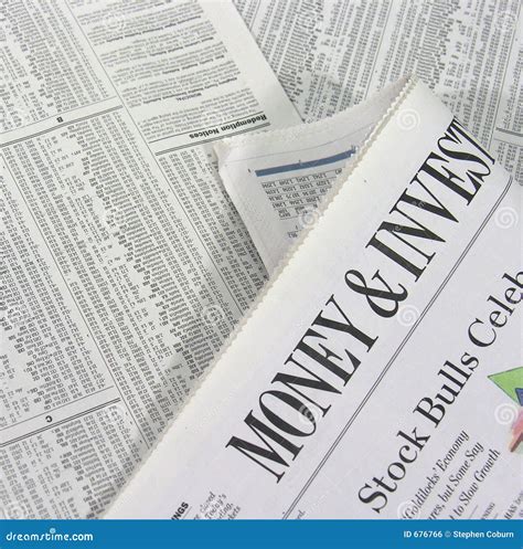 Money & Investing stock photo. Image of finance, newspaper - 676766