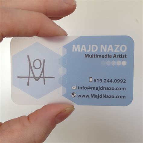 Frosted Plastic Business Cards – Majd Nazo