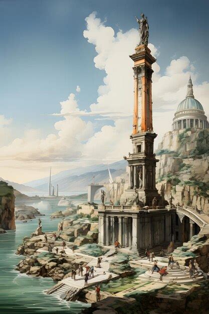 Premium AI Image | recreation of the Colossus of Rhodes which was an ...