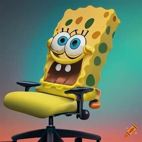 Spongebob collaboration gaming chair by herman miller on Craiyon