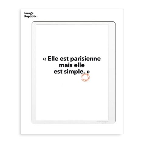 poster loic prigent she is parisian - 30 x 40 cm - image republic ...