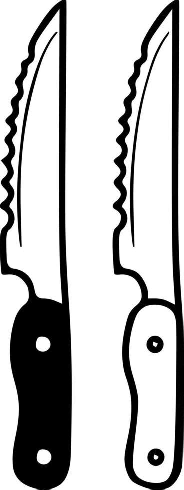 Knife Serrated Simple Outline Vector Drawing Icon 11594405 Vector Art at Vecteezy