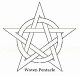 Wiccan Pentagram Coloring Sketch Page sketch template