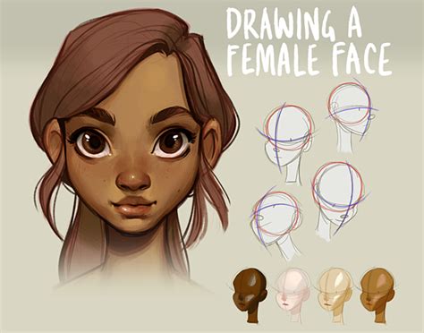 Tutorial: Drawing a Female Face | Female face drawing, Human face drawing, Drawings