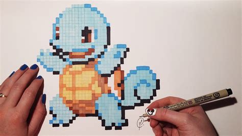 Pixel Art Pokemon - Squirtle (Speed Drawing)