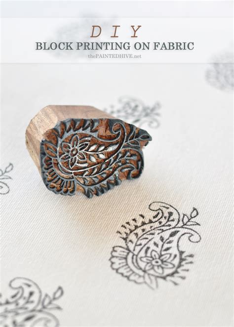 DIY Block Printing on Fabric | The Painted Hive