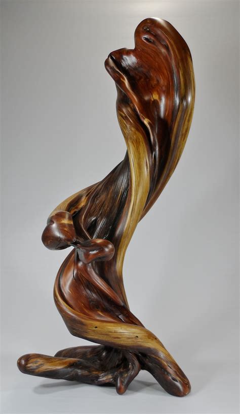 Standing Natural Wood Sculpture | Wood carving art, Sculpture ...