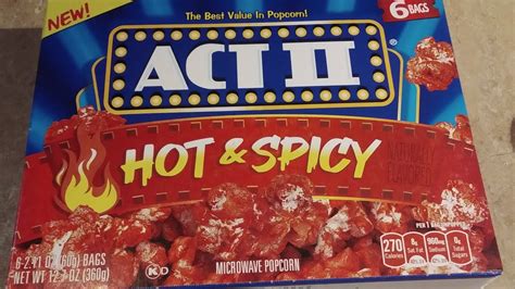 NEW Act II Hot & Spicy Microwave Popcorn.🍿 - YouTube