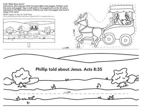 Philip and the Ethiopian Bible Activities on Sunday School Zone