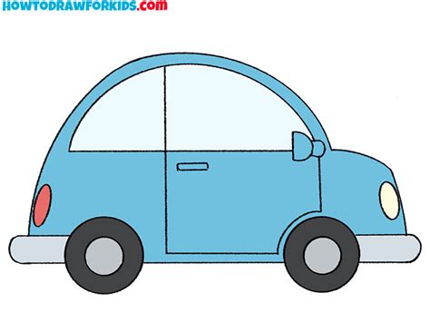 How to Draw a Cartoon Car Step by Step - Easy Drawing Tutorial For Kids