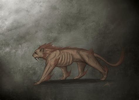 Sabertooth Lion by touchedbyred on DeviantArt