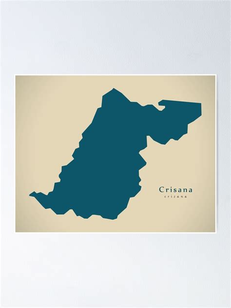 "Modern Map - Crisana region map Romania RO" Poster for Sale by ...